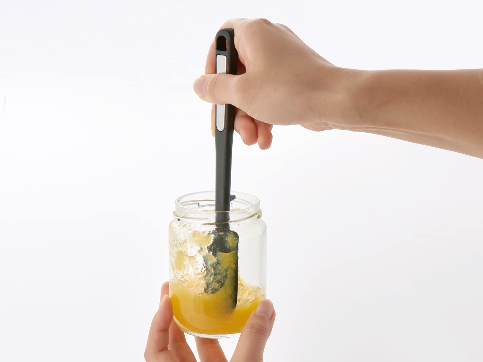 Thermos Mini Size Black Silicone Kitchen Spatula Model Kt-Sp002 Bk