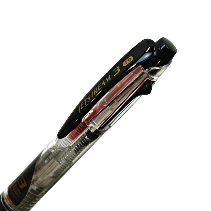 Mitsubishi Pencil 3-Color Ballpoint Pen Jetstream 1.0mm Transparent Easy Write