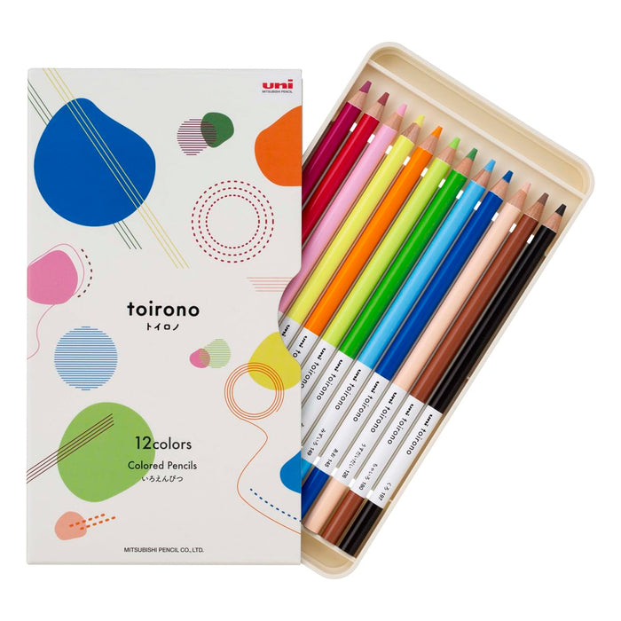 Mitsubishi Pencil Toirono 12 Color Set Colored Pencils TR12C