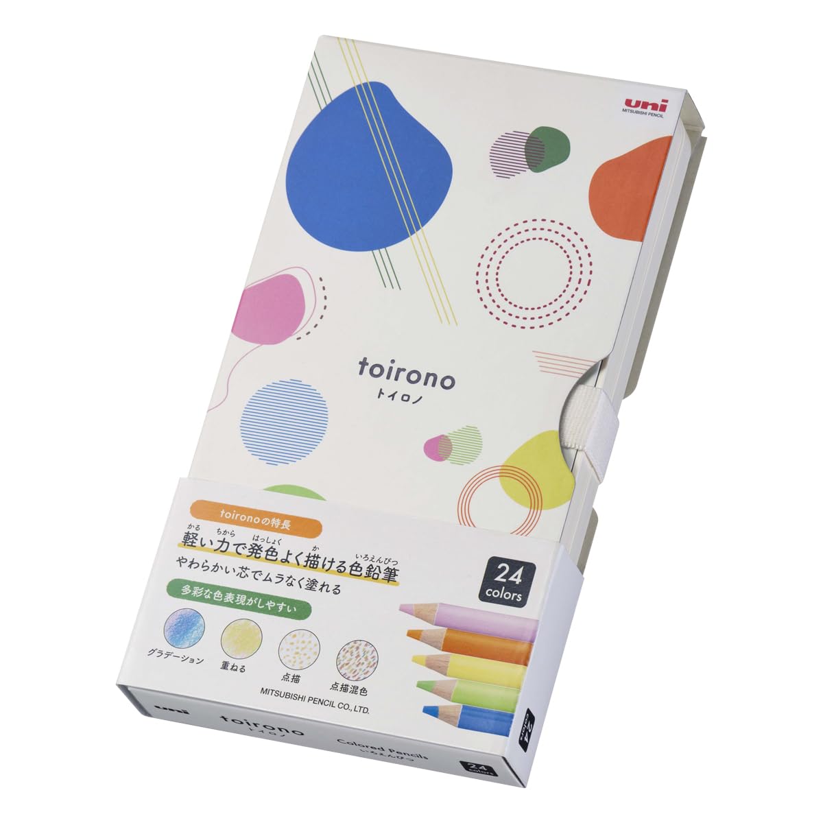 Mitsubishi Pencil Toirono 24 Color Set Colored Pencils for Artists