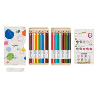 Mitsubishi Pencil Toirono 24 Color Set Colored Pencils for Artists