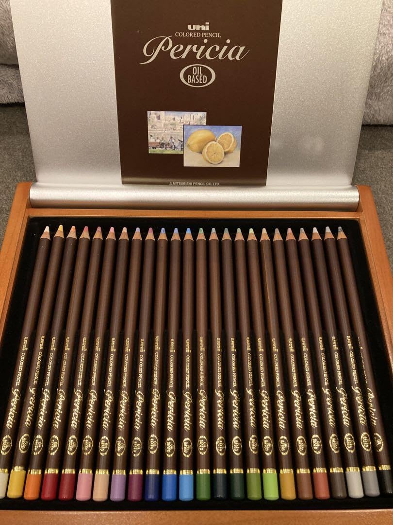 三菱鉛筆　色鉛筆 uni Pericia 24色、新品未使用品　廃盤品　生産終了 Mitsubishi Pencil Uni Pericia Colored Pencils 24 Colors Fx
