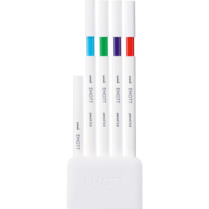 Mitsubishi Pencil Emott Mechanical Pencil Set 0.9mm 4 Refresh Colors No.1