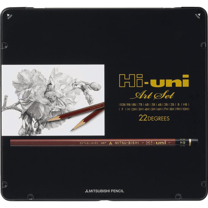 Him Mitsubishi Hi-Uni Art Set 22 Pcs Premium Artist Pencils Huas Uni