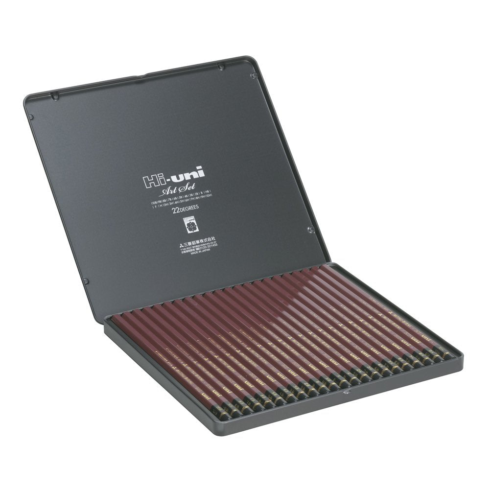 Him Mitsubishi Hi-Uni Art Set 22 Pcs Premium Artist Pencils Huas Uni