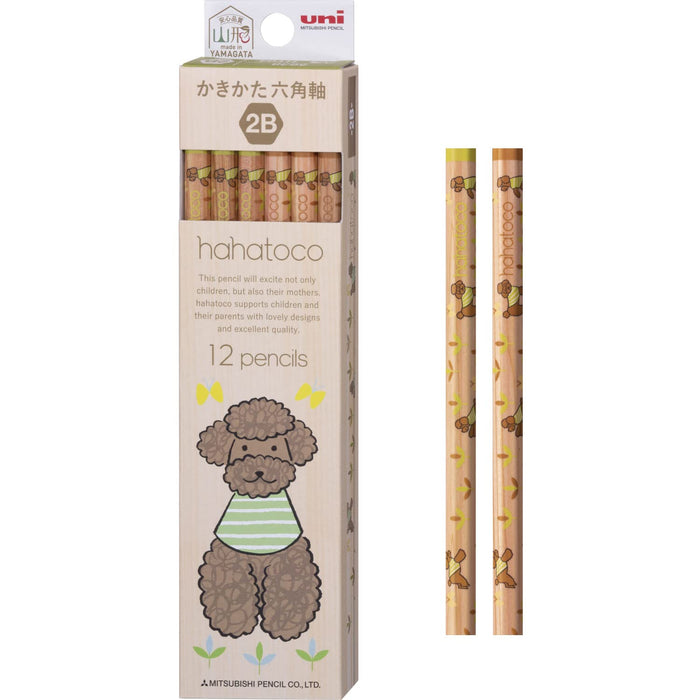 Mitsubishi Pencil Hahatoko 2B Writing Pencils Hahatoko Dog 1 Dozen - K56382B