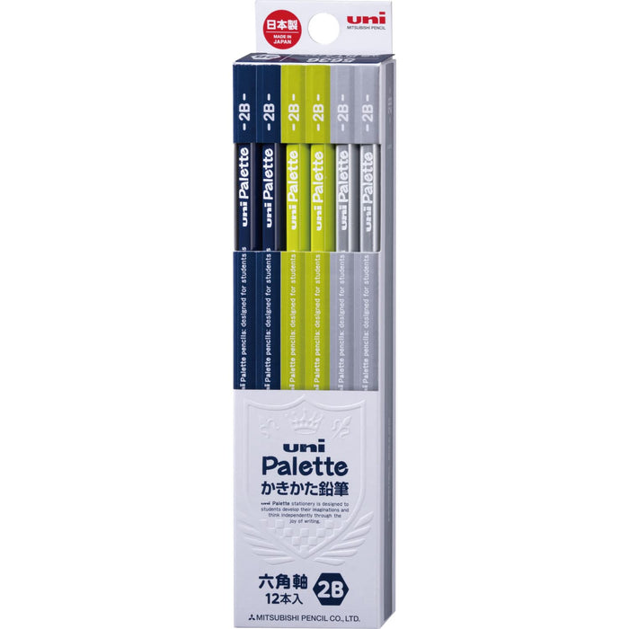 Mitsubishi Pencil Unipalette 2B Writing Pencil Navy 1 Dozen Box