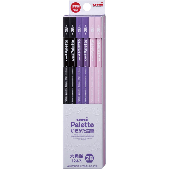 Mitsubishi Pencil Unipalette 2B Writing Pencil Purple 1 Dozen