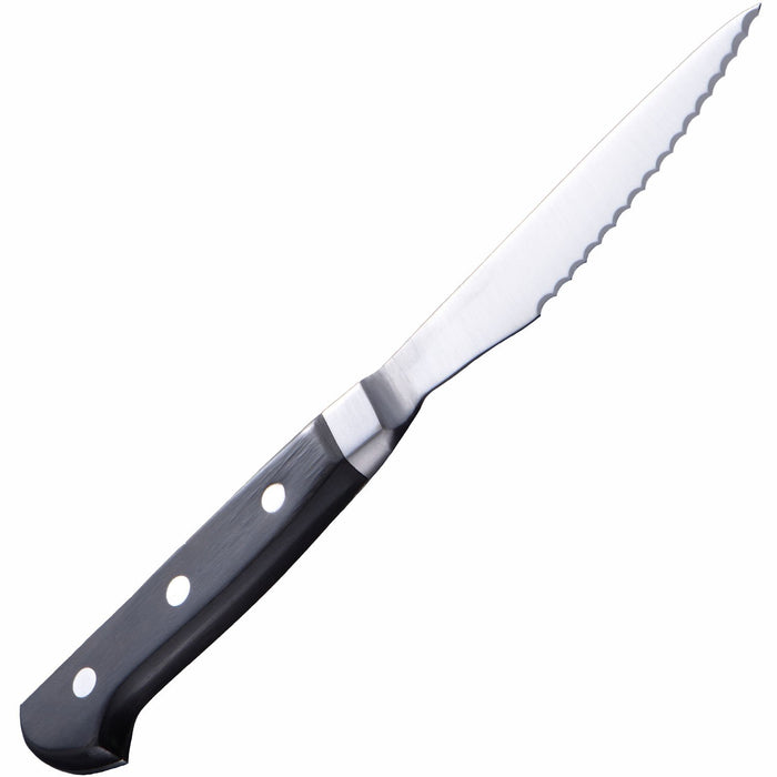 Todai Molybdenum Steel Steak Knife 230mm with Wood Handle Serrated Edge