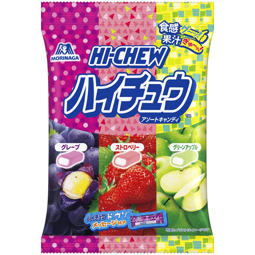 Hi Chew Japanese Soft Fruit Candy Assortment - 3 Flavors 86g Bag