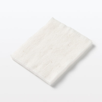 Muji Unbleached Ecru Cotton Pads for Face Large 90x70mm 88 Pcs