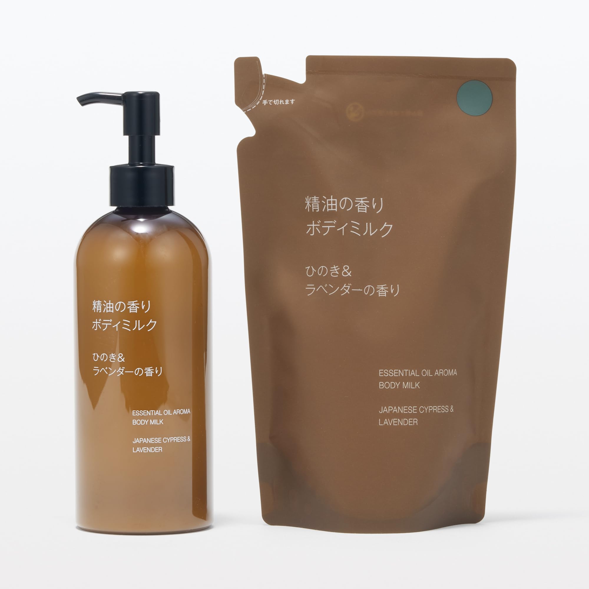 Muji 300ml Body Milk with Hinoki and Lavender Essential Oil Scent