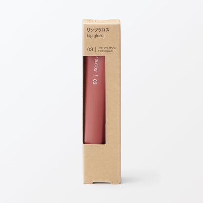 Muji Lip Gloss Pink Brown 10.5G Hydrating Shine for Soft Lips