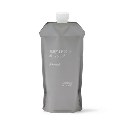 Muji Medicated Deodorant Body Soap Refill 340ml Fresh Clean Formula