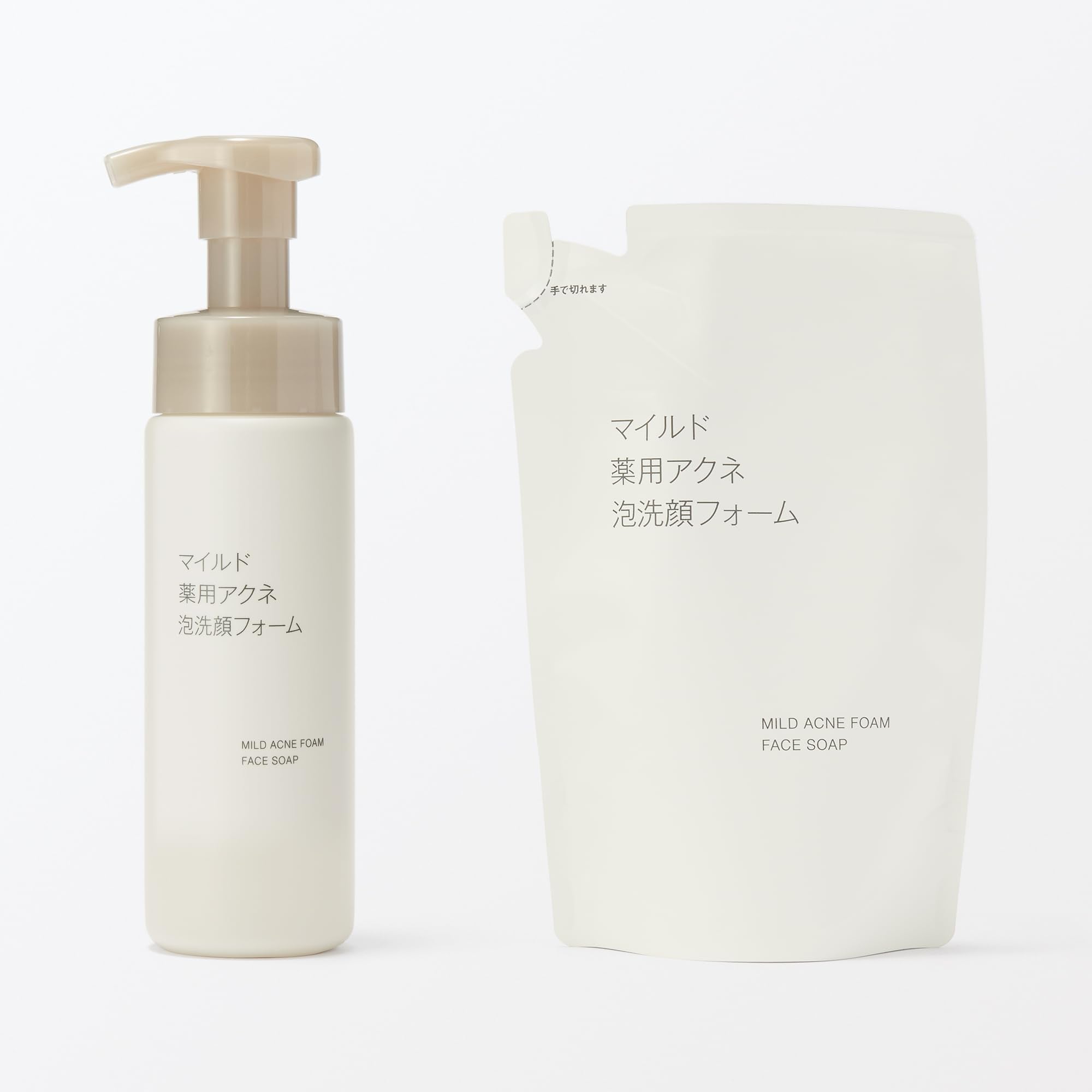 Muji Mild Medicated Acne Foam Cleanser Refill 180ml Gentle Face Care