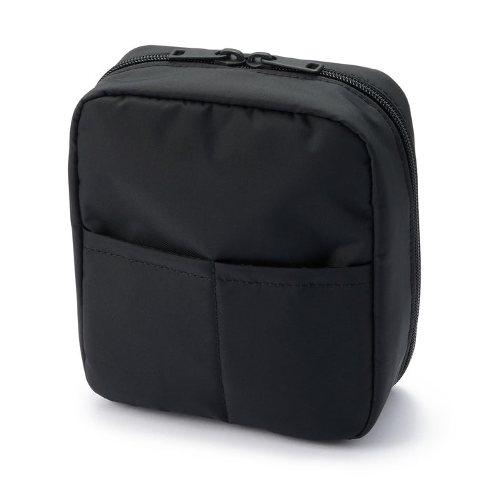 Muji Black Nylon Makeup Pouch 16x14x6cm 83458270 Travel Organizer