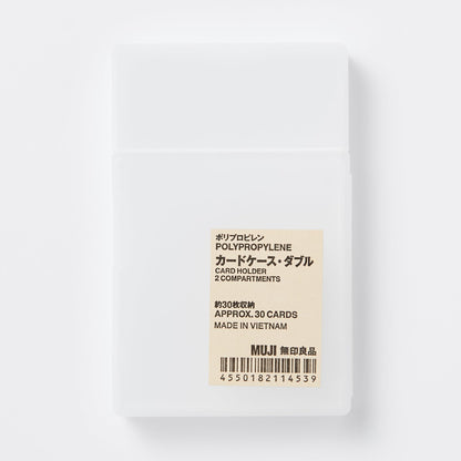 Muji Double Polypropylene Card Case 30-Card Capacity 82114539