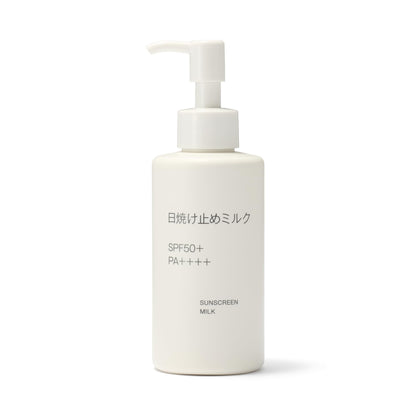 Muji Sunscreen Milk SPF50 PA Plus 150g Broad Spectrum Protection