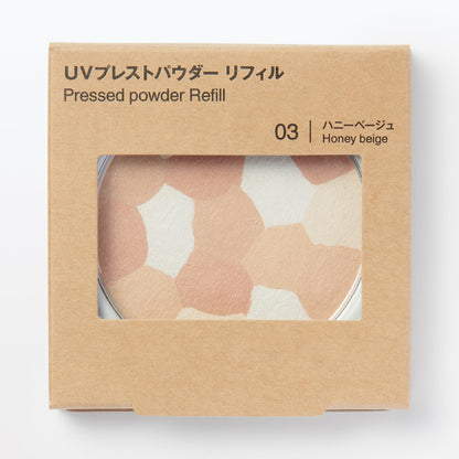 Muji UV Pressed Powder Refill Honey Beige SPF33 PA+++ 9.1g