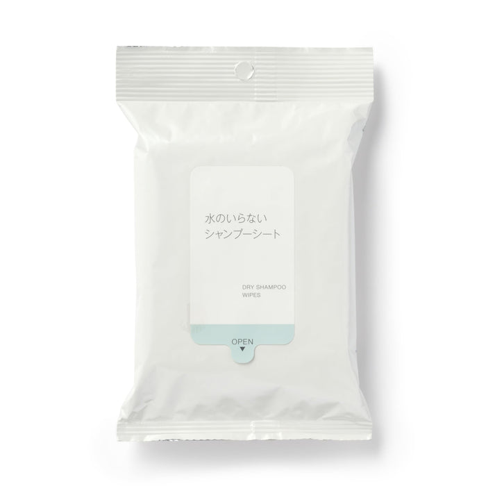 Muji Waterless Shampoo Sheets 12-Pack 250x200mm Eco-Friendly Travel Essentials