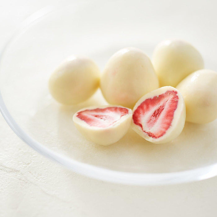 Muji White Chocolate Coated Strawberries 50g Rich & Creamy Treat