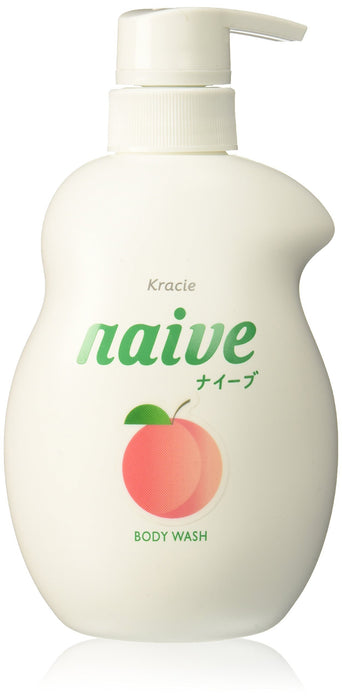 Naive Body Soap with Peach Leaf Extract Jumbo 550ml - Natural and Gentle Cleanser