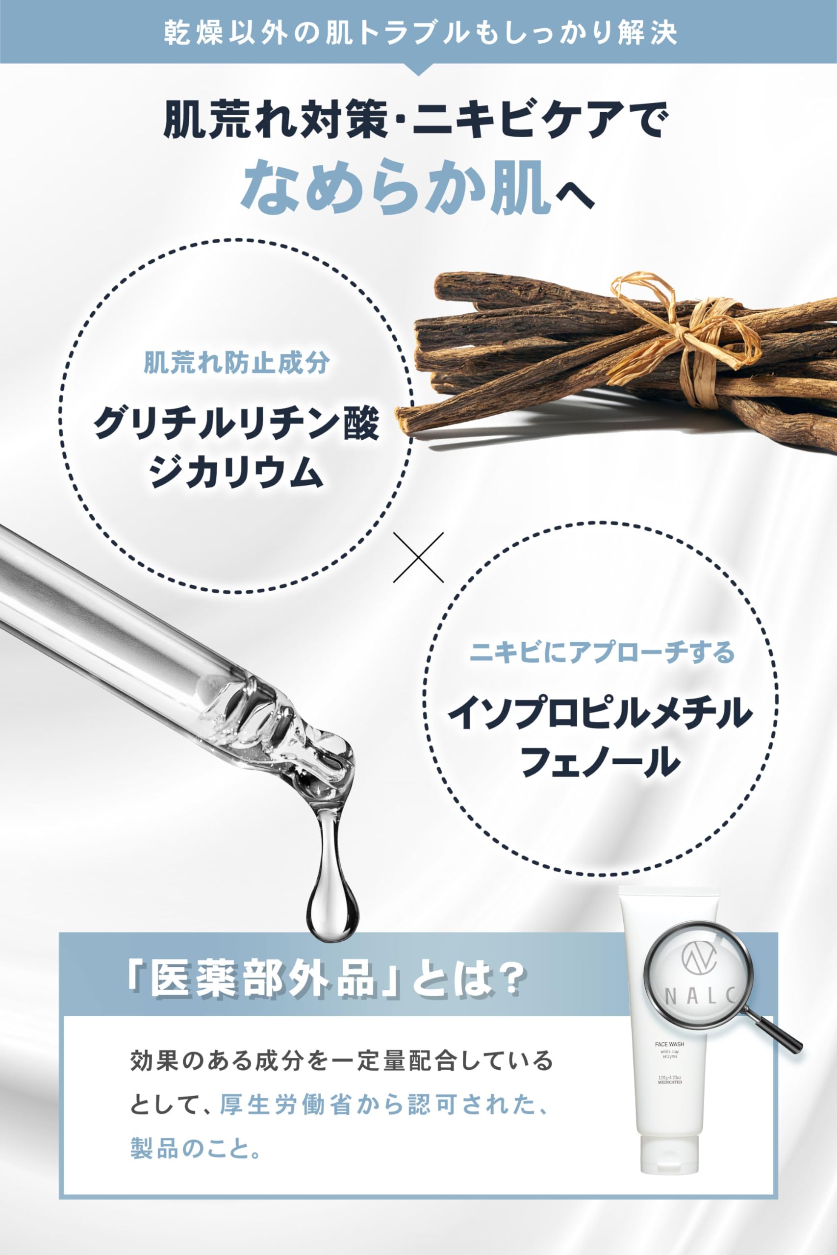 Nalc Enzyme Facial Cleanser 120G - Exfoliating Pore Care & Quasi-Drug Formula