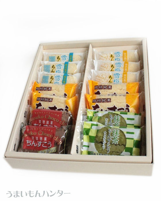 Nanpudo Chinsuko Okinawan Shortbread Cookies Assortment 24 Pieces Box