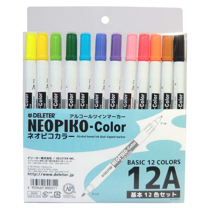 Deleter Neopico Color Basic 12 Color Set for Artists and Designers