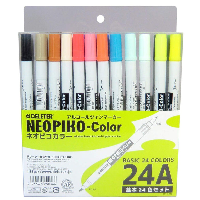 Deleter Neopico Color Basic 24 Color Set for Artists and Designers