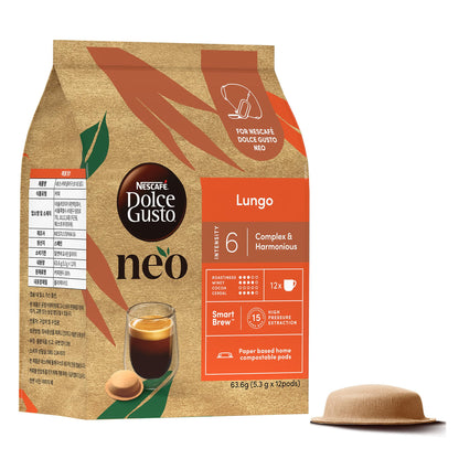 Nescafé Dolce Gusto Capsules: Neo Lungo Black Coffee Pods 12-Pack