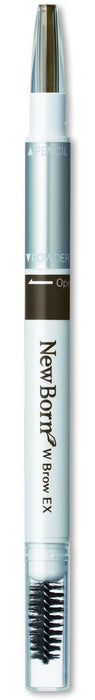 Newborn 3-In-1 Eyebrow Powder Pencil and Brush Bitter Brown