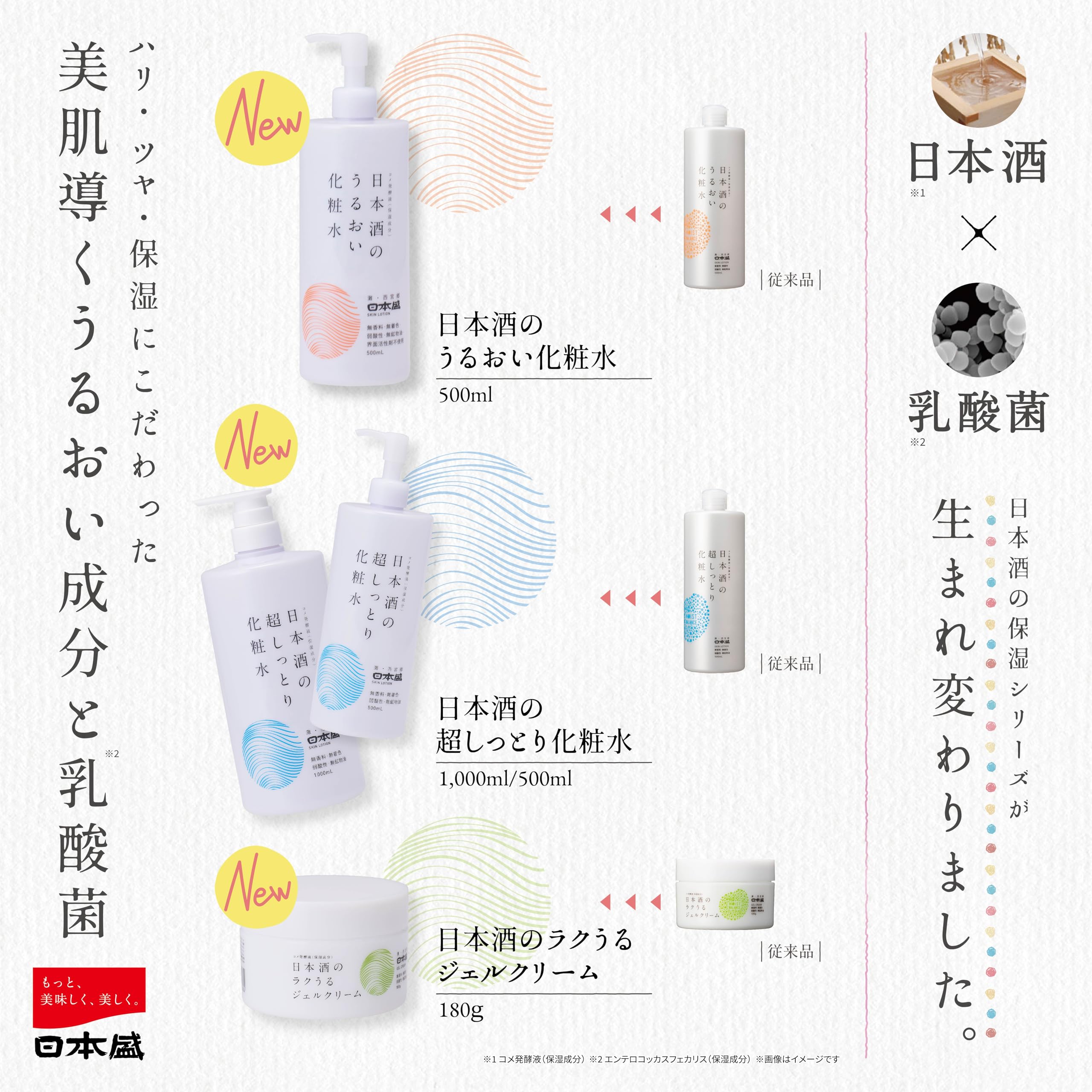 Nihonsakari Japanese Sake Moisturizing Gel Cream 180g Hydrating Skincare