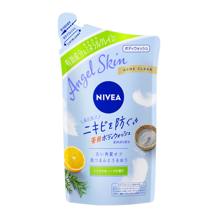 Nivea Angel Skin Body Wash Acne Clear Citrus Herb Scent Refill 450ml