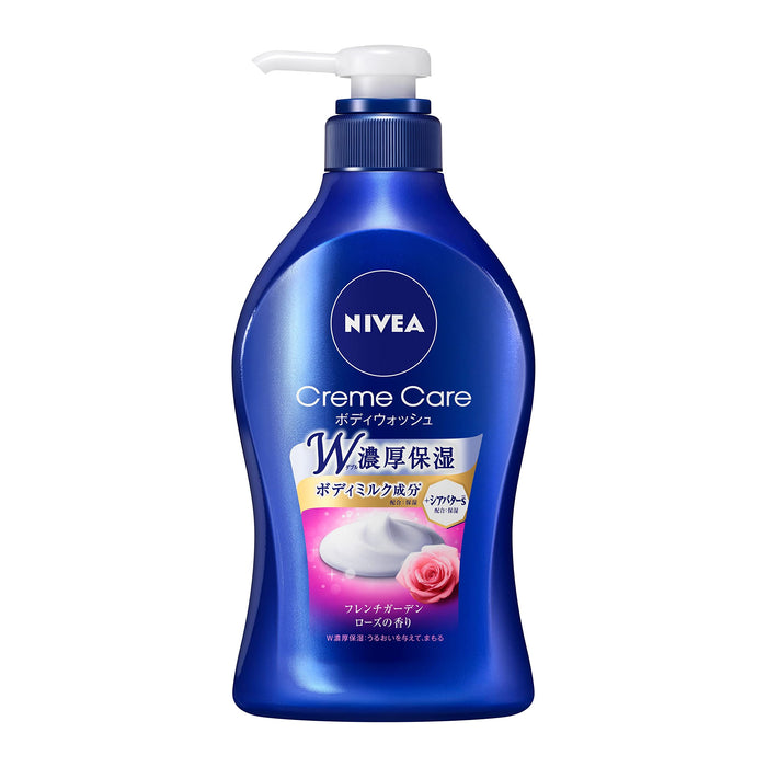Nivea Cream Care Body Wash French Rose Pump 480Ml - Gentle Skin Hydration