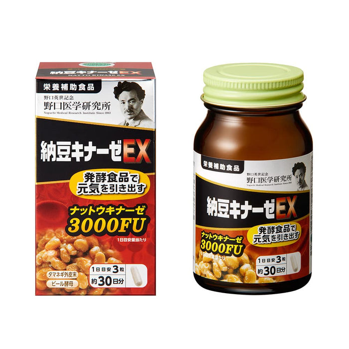 Noguchi Medical Research Institute Nattokinase Ex Supplement 3000Fu 90 Tablets