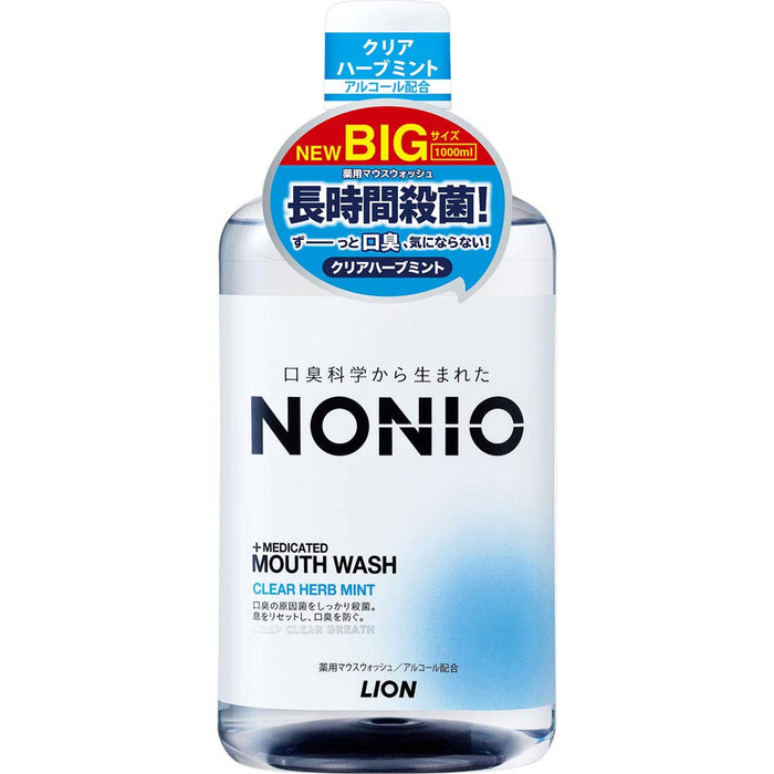 Top Nonio Mouthwash Clear Herb Mint 1000Ml - Fresh Breath Care