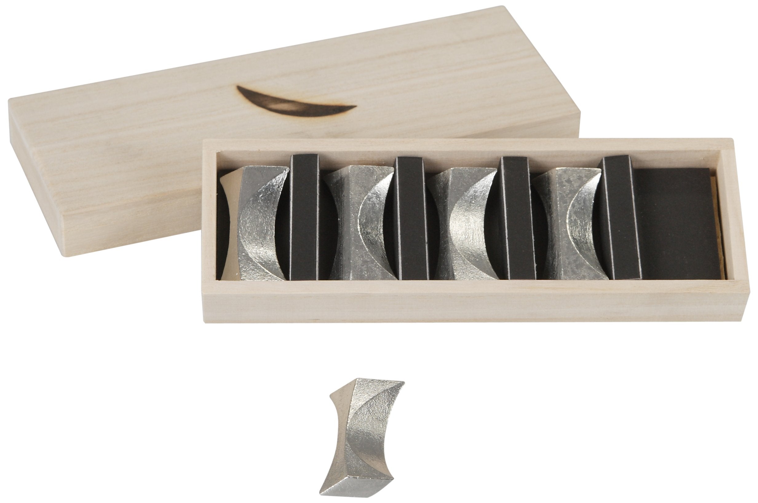 Nousaku Tinware Chopstick Rest Set of 5 Tsuki Design