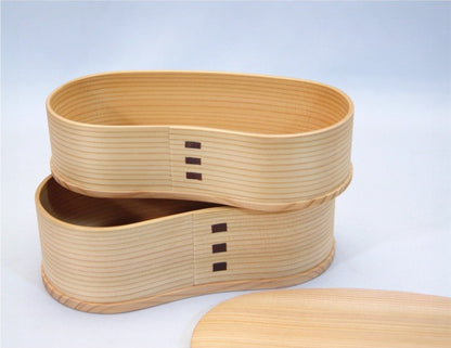 Odate Kougeisha Two-Tier Lunch Box Odate Magewappa Hango Bento