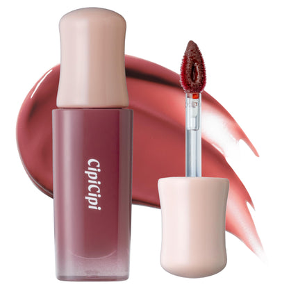 Cipicipi Dewy Film Tint 01 Hitokuse Fig Lip Tint 2.8g Smooth Finish