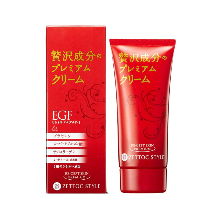 Japan Zetock Recept Skin Cream with EGF Placenta Hyaluronic Acid and Retinol