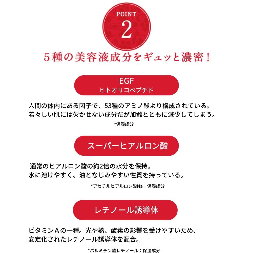 Japan Zetock Recept Skin Cream with EGF Placenta Hyaluronic Acid and Retinol