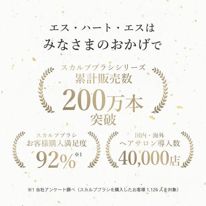 S.Heart.S Scalp Brush World Premium Long with Exclusive Beauty Book Purple