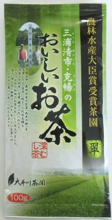 Oigawa Tea Farm Midori Tea 100g - Premium Green Tea by Kiyoshi Miura and Katsunori