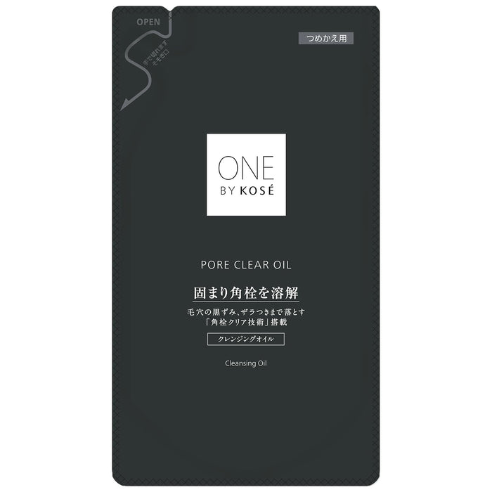 One By Kose Cleansing Pore Clear Oil Refill 160ml for Makeup Removal