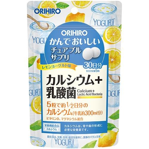 Orihiro Chewable Calcium Tablets Lemon Yogurt Flavor 150 Tablets