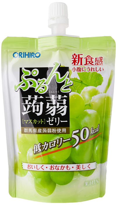 Orihiro White Muscat Grape Konjac Jelly Drink 130g - Refreshing & Tasty