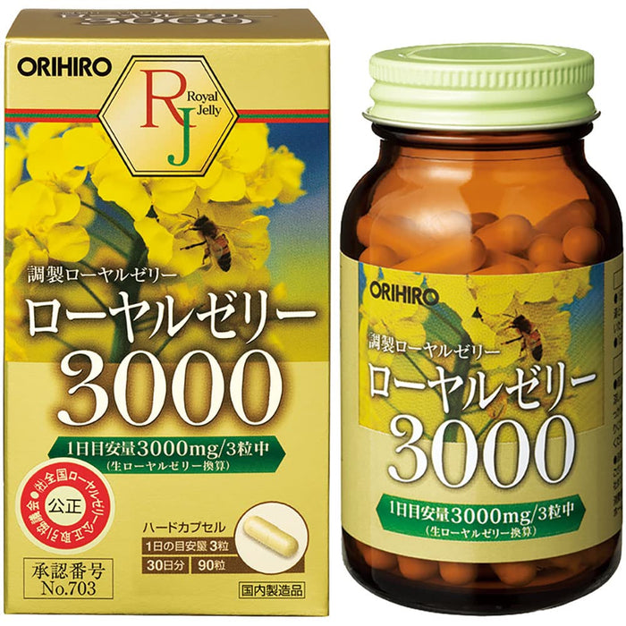 Orihiro Royal Jelly 3000mg - 90 Tablets | Natural Health Supplement