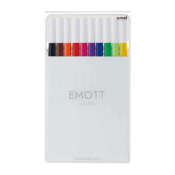Osama Mitsubishi Emott Water-Based Pen 10 Color Set No.1 Pemsy10C.No1