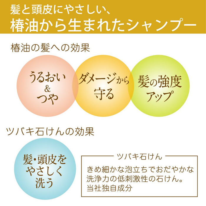 Camellia Oshima Tsubaki Oil Shampoo 400ml for Dandruff & Itchy Scalp Silicone-Free